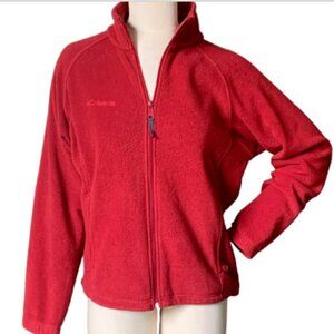 Columbia Sportswear Fleece Full Zip Jacket Women's M Red #64A